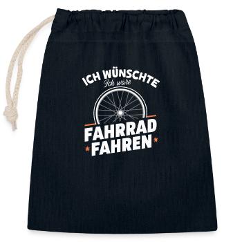 Fahrradwunsch Radfahren Liebhaber Geschenk Outdoor - Verschließbarer Geschenkbeutel aus Baumwolle (25x30cm) - Navy - Vorne