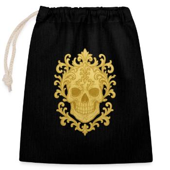 Skull that looks good - Closable cotton gift bag (25x30cm) - black - Front