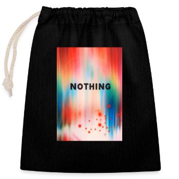 Nothing omikly colors multi color bow - Closable cotton gift bag (25x30cm) - black - Front