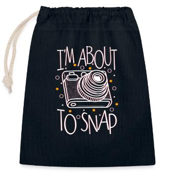 Photography Photographer Profession - Closable cotton gift bag (25x30cm) - navy - Front