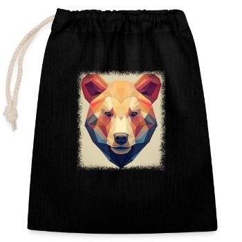 ice bear joke present idea geek coati grumbler - Verschließbarer Geschenkbeutel aus Baumwolle (25x30cm) - Schwarz - Vorne