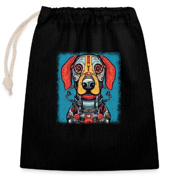 doggie dogs beagle gifts beagle father gift - Verschließbarer Geschenkbeutel aus Baumwolle (25x30cm) - Schwarz - Vorne