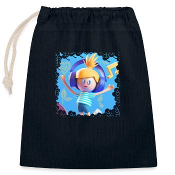 LUSTIGE MUSIK 3 - Verschließbarer Geschenkbeutel aus Baumwolle (25x30cm) - Navy - Vorne