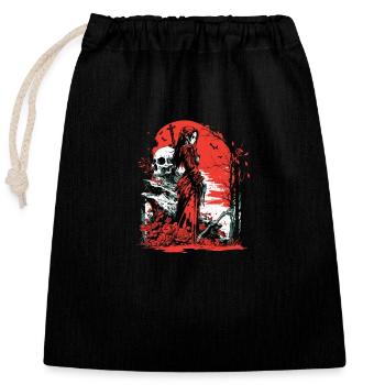 Red Witch - Closable cotton gift bag (25x30cm) - black - Front
