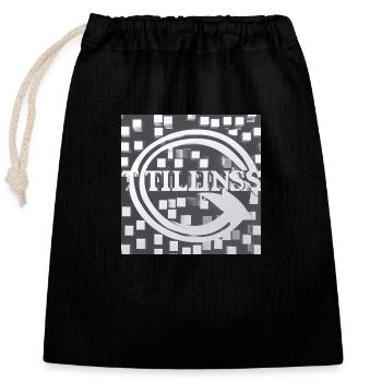 Tige intemporelle - Sac cadeau en coton avec cordon (25 x 30 cm) - noir - Devant