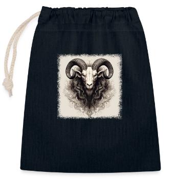 geek gift idea quote animal design herd of sheep - Verschließbarer Geschenkbeutel aus Baumwolle (25x30cm) - Navy - Vorne