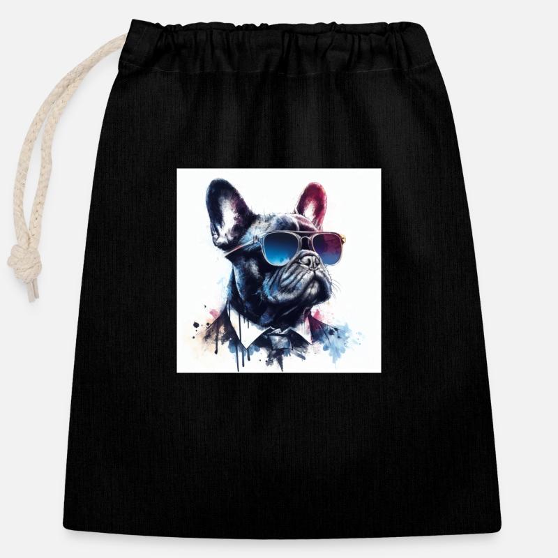 bully der Pate - Verschließbarer Geschenkbeutel aus Baumwolle (25x30cm) - Schwarz