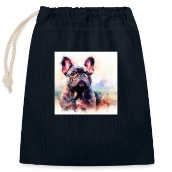 Bully Love - Closable cotton gift bag (25x30cm) - navy - Front