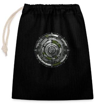 Digital Radar Nexus - Closable cotton gift bag (25x30cm) - black - Front