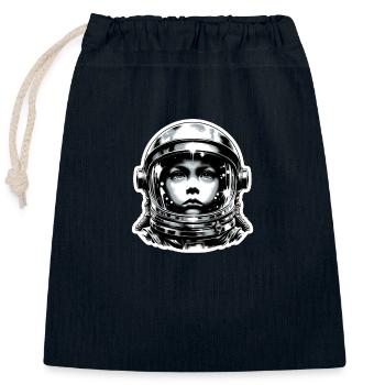Weltraum-Junge - Verschließbarer Geschenkbeutel aus Baumwolle (25x30cm) - Navy - Vorne