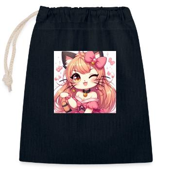 Sexy Chat - Closable cotton gift bag (25x30cm) - navy - Front