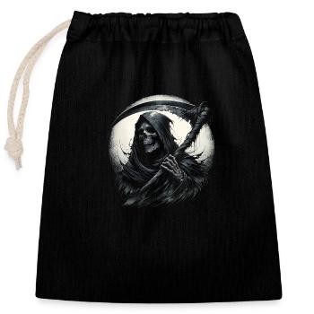 Messager de la mort - Sac cadeau en coton avec cordon (25 x 30 cm) - noir - Devant