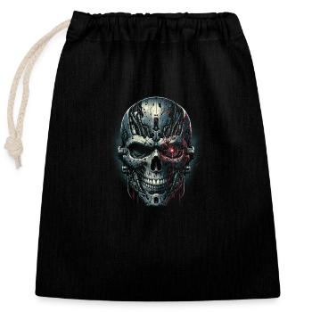 Cybernetic Sentinel - Closable cotton gift bag (25x30cm) - black - Front