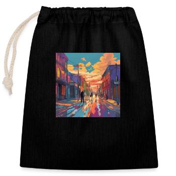 Urban Chic: Exploring the Streetwear Phenomenon - Sac cadeau en coton avec cordon (25 x 30 cm) - noir - Devant