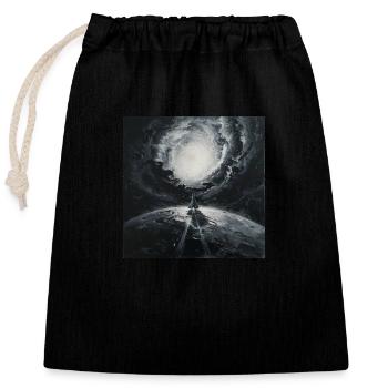Dark Space - Closable cotton gift bag (25x30cm) - black - Front