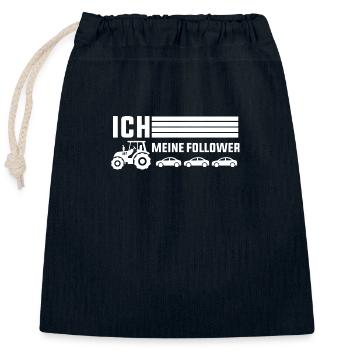 Ich Meine Follower -Geschenke Für Landwirte Bauern - Verschließbarer Geschenkbeutel aus Baumwolle (25x30cm) - Navy - Vorne