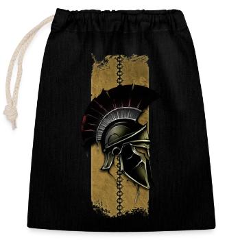 Gladiator's Might: Helmet of the Arena - Closable cotton gift bag (25x30cm) - black - Front
