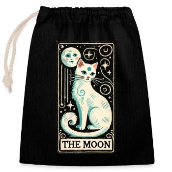 Le Tarot de la Lune - Sac cadeau en coton avec cordon (25 x 30 cm) - noir - Devant