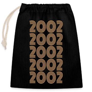 2002 - Closable cotton gift bag (25x30cm) - black - Front