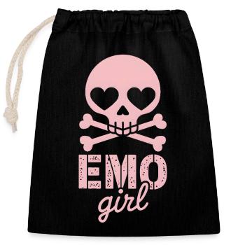 Emo Girl! - Verschließbarer Geschenkbeutel aus Baumwolle (25x30cm) - Schwarz - Vorne