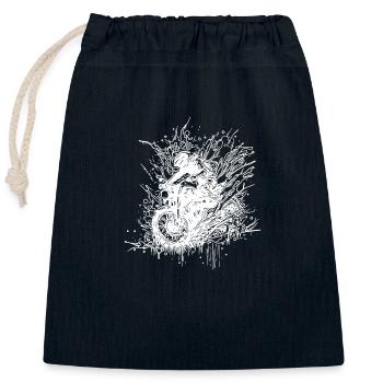 Motard Motard Tout-terrain Ride Splash Style - Sac cadeau en coton avec cordon (25 x 30 cm) - bleu marine - Devant