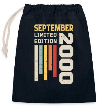 September 2000 Birthday Gift September 2000 - Closable cotton gift bag (25x30cm) - navy - Front