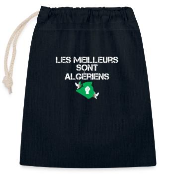 The best are Algerians - Closable cotton gift bag (25x30cm) - navy - Front