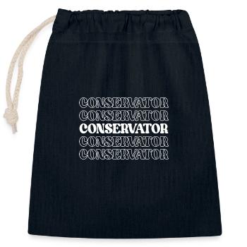 Conservator Curator Keeper Custodian Guardian - Closable cotton gift bag (25x30cm) - navy - Front