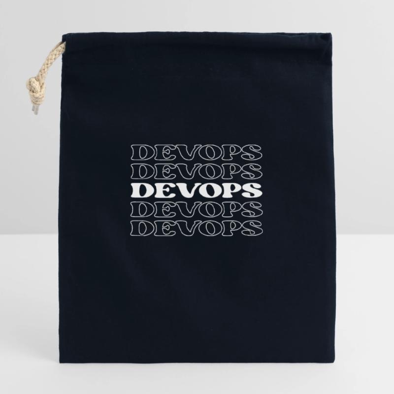 Devops Developer Operations Engineer Devops Closable cotton gift bag (25x30cm)