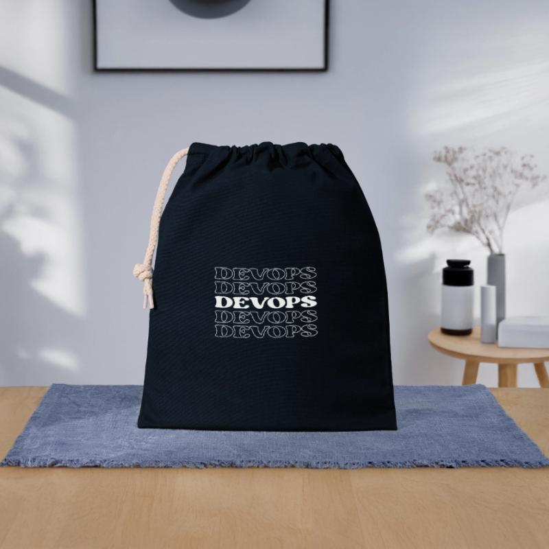 Devops Developer Operations Engineer Devops Closable cotton gift bag (25x30cm)