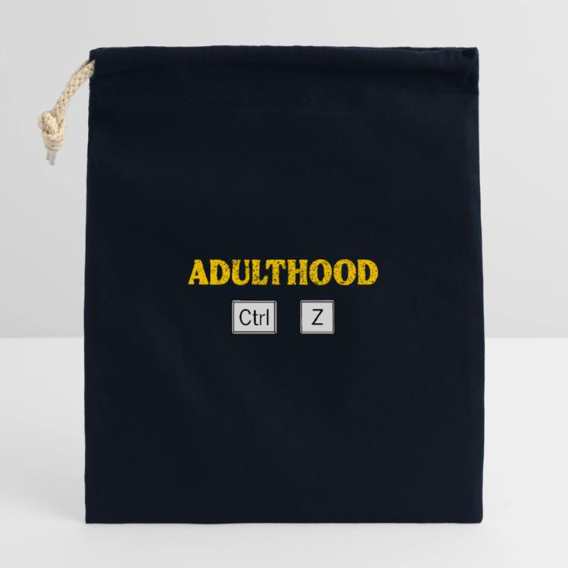Adulthood Ctrl Z Tech Geek Coding and Programming Closable cotton gift bag (25x30cm)
