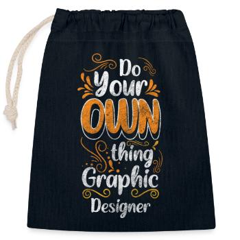 Designer Beruf Zeichnen Entwurf - Verschließbarer Geschenkbeutel aus Baumwolle (25x30cm) - Navy - Vorne