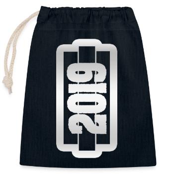 Father's Day 2019 - Closable cotton gift bag (25x30cm) - navy - Front