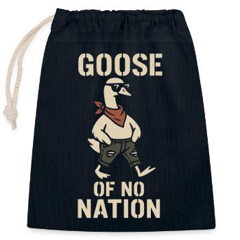Funny Gänse Meme Chaos Honk Zertifiziert Albern - Verschließbarer Geschenkbeutel aus Baumwolle (25x30cm) - Navy - Vorne