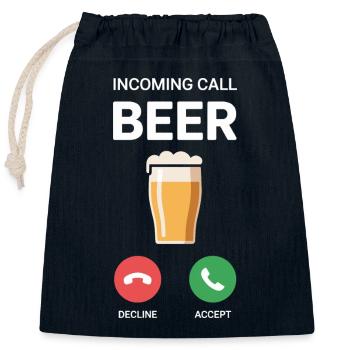 Bier Appel entrant Bière JGA Herren Männerabend - Sac cadeau en coton avec cordon (25 x 30 cm) - bleu marine - Devant