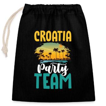 L’équipe du Parti Croatie - Sac cadeau en coton avec cordon (25 x 30 cm) - noir - Devant