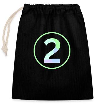 Pastel "Two" 2 - ApriNoeScor - Closable cotton gift bag (25x30cm) - black - Front