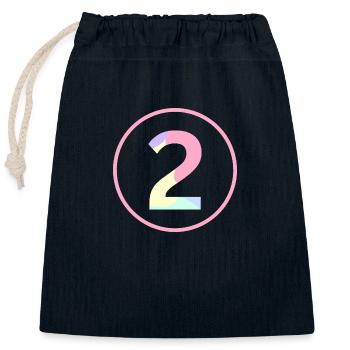 Pastel "Two" 2 - ApriNoeScor - Closable cotton gift bag (25x30cm) - navy - Front