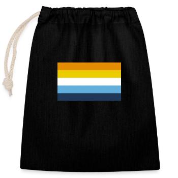 Drapeau de la fierté Aro Ace - Sac cadeau en coton avec cordon (25 x 30 cm) - noir - Devant