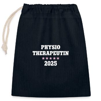Physio Therapeutin 2025 Physiotherapie Masseurin - Verschließbarer Geschenkbeutel aus Baumwolle (25x30cm) - Navy - Vorne