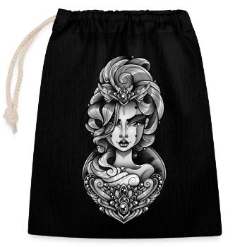 Dark Princess - Closable cotton gift bag (25x30cm) - black - Front