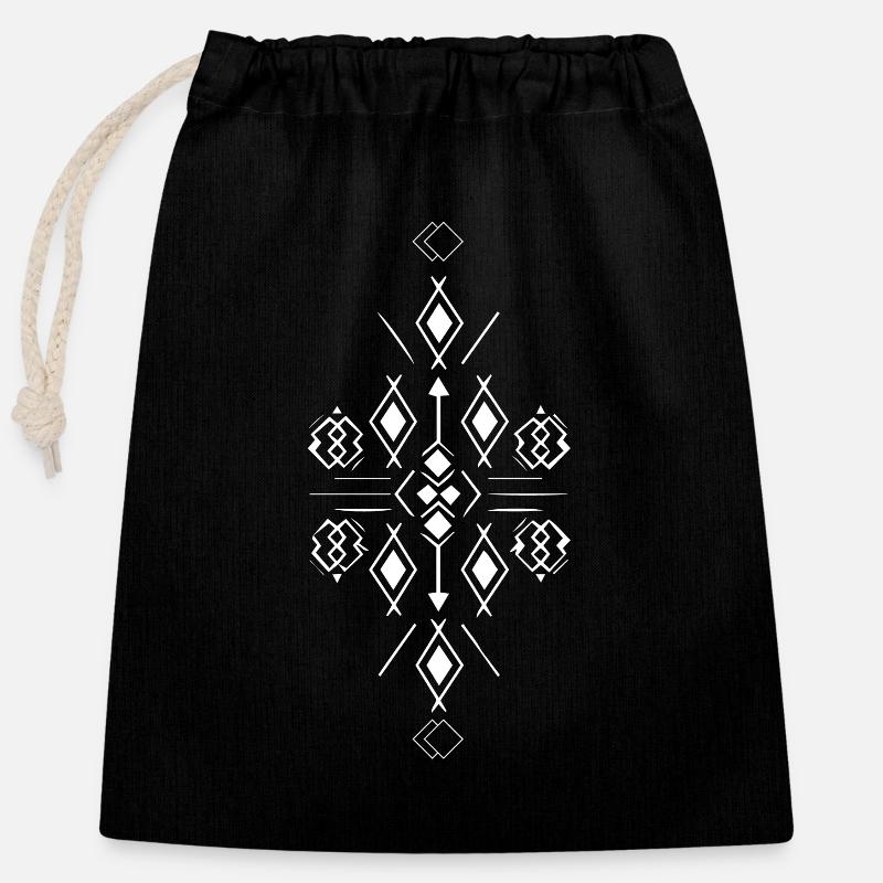 Berber symbol - Closable cotton gift bag (25x30cm) - black