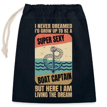 I Never Dreamed I'd Grow Up To Be A Super Sexy Boa - Verschließbarer Geschenkbeutel aus Baumwolle (25x30cm) - Navy - Vorne