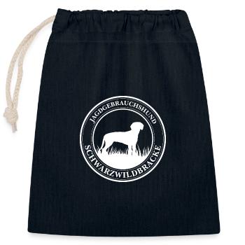 Schwarzwildbracke Jagdgebrauchshund Wilsigns - Verschließbarer Geschenkbeutel aus Baumwolle (25x30cm) - Navy - Vorne