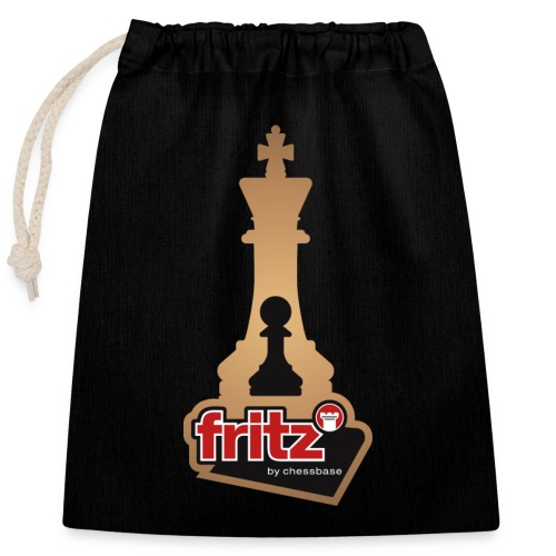 Fritz 19 Chess King and Pawn - Closable cotton gift bag (25x30cm)