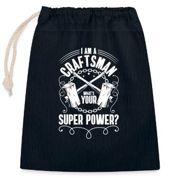 Craftsman Profession Bricklayer Screwdriver - Closable cotton gift bag (25x30cm) - navy - Front