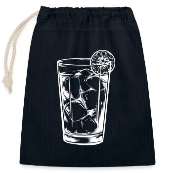 Lemonade Drink - Closable cotton gift bag (25x30cm) - navy - Front