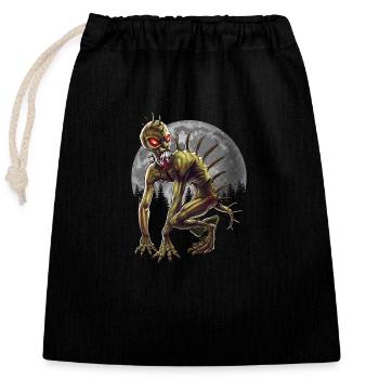 Chupacabra - Closable cotton gift bag (25x30cm) - black - Front