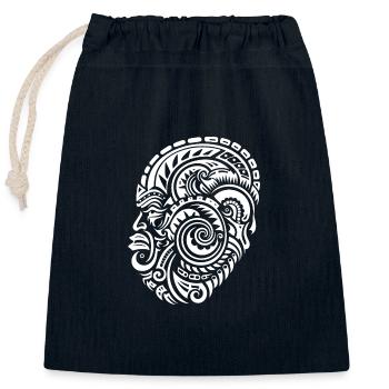 Neuseelands Tattoo Erbe Maori Tintenwunder - Verschließbarer Geschenkbeutel aus Baumwolle (25x30cm) - Navy - Vorne