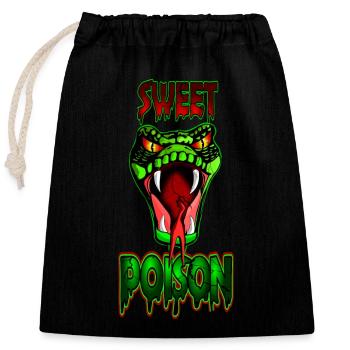 Poison - Closable cotton gift bag (25x30cm) - black - Front